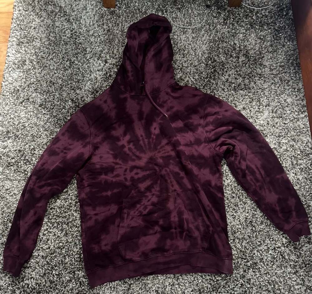 Gap Purple Tie Dye Pullover Hoodie Sweatshirt Men's Size L